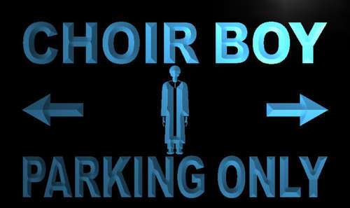 Choir Boy Parking Only Neon Light Sign
